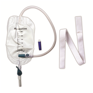 Livingstone Drainage Leg Urine Bag, with Lever Tap Bottom Outlet, 500ml Graduated, 50cm Tube, Leg Strap Sold Separately, Sterile, 10/Box Box