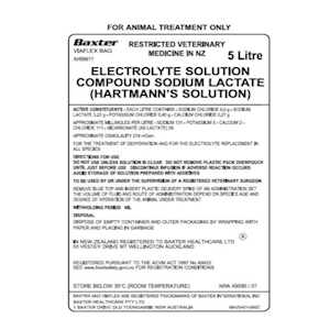 Baxter Hartman's Solution 5 Litres 2324 2/Carton Carton