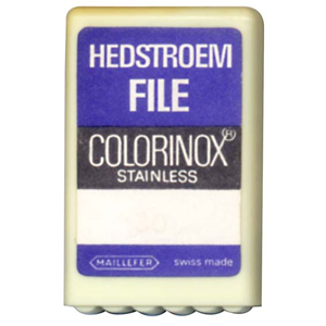 Maillefer H-Files, 25mm, No. 100, Stainless Steel, Colour-Coded, 6/Pack