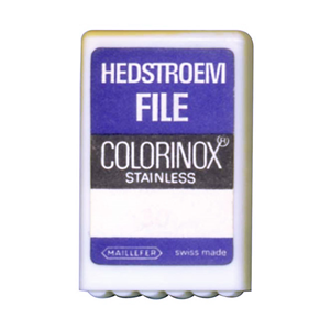 Maillefer H-Files, 25mm, No. 100, Stainless Steel, Colour-Coded, 6/Pack