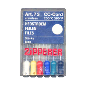 H-Files, 31mm, Art 73, No. 08, Stainless Steel, Colour-Coded, 6/Pack
