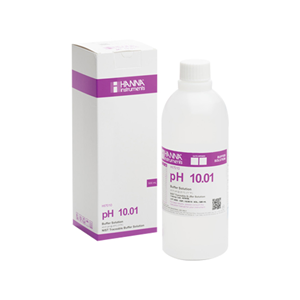 Hanna Instruments Calibration Buffer Solution, pH 10.01, 500ml, Accurate to +/- 0.01 pH at 25degC, Each Each