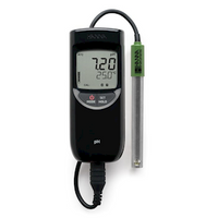 Hanna Portable PH/Temperature Meter, Waterproof, Each Each