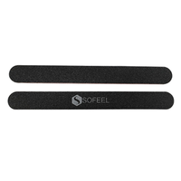 Sofeel Black Nail Grinder, 80/80 Grit, Red Core, Straight, 1.9 x 17.8cm, 10 Pieces/Pack Pack