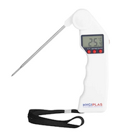 Hygiplas Easytemp Probe Thermometer, -50degC to 300degC, White, Battery Included, Each Each