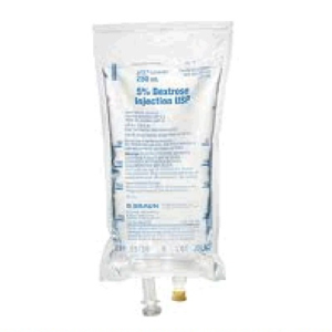 Baxter 5 Percent Glucose Intravenous IV Infusion BP, 50ml, Each (MoQ 60) Each