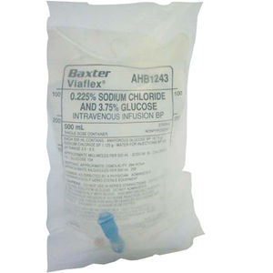 Baxter Glucose 3.75 Percent Saline, .225 Percent, 500ml, Each Each