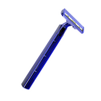 Livingstone Disposable Ultra Sharp Shaving Razors, Twin Blade with Handle, Blue, 5/Bag, 100/Box Box