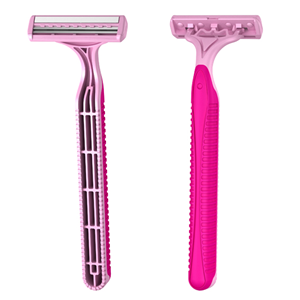 Livingstone Disposable Ultra Sharp Shaving Razors, Twin Blade with Handle, Blue, 5/Bag, 100/Box Box