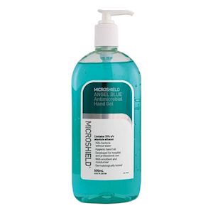 Microshield Angel Blue Antimicrobial Hand Gel, Blue, 500mL, Each Each