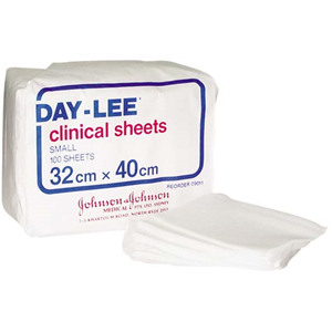 Day-Lee Clinical Sheets, Small, 32 x 40cm, 100/Pack Pack