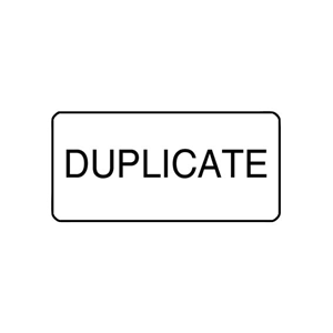 "DUPLICATE" - X-RAY LABEL 500/BOX Box