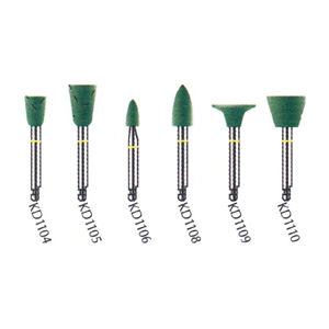 Kenda Titanium Diamond Superior Polishing, No. 1110, 9 x 8.5mm, Large Cup, Right Angle, Green, 6/Pack Pack