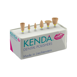 Out of Date Kenda Unicus 1 Step Diamond Polishing No. 0358, 5 x 10mm, RA Shank, Extra Fine, Orange, 6/Box, Price Discounted, While Stocks last