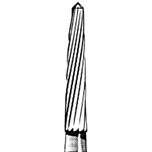 Jet 7642 Tungsten Carbide Burs, X-Long, Taper Trim Friction Grip, 010, Each Each