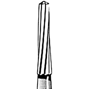 Jet 7702 Tungsten Carbide Burs, Taper Finishing, Friction Grip, 010, Each Each