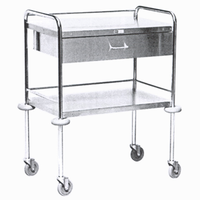 Instrument Trolley with Drawer, 500 x 500 x 1015mm, Each Each