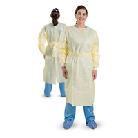 Halyard Impervious Full Back Comfort Gown, Regular, Yellow, 50 Pieces/Case Case