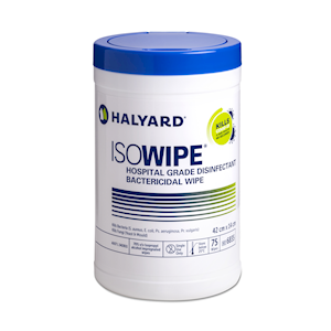 Isowipes 70 Percent Alcohol Wipes 145 x 420mm, 75 Wipes/Tub TUB