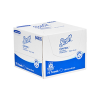 Scott Control Absorbent Hydroknit Wipers, 33 x 32.5cm, Small, White, 75 Wipers/Pack, Loose Pack