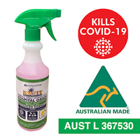 KOVIT Hosp Grade Disinfectant, Kills SARS & COVID-19 Neutral pH 500ml Spr BKCL Replaces Viraclean No Alcohol TGA Lemon Scent Pink AU Made Each