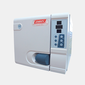 Labec Autoclave Bench Model, B and S Class, 8 Litres, 56(L) x 41(W) x 40.5(H) cm, 105deg to 134degC Temperature Range, Each