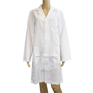 Liv Laboratory Coat, Dust Coat, with Press Stud Fastenings, Extra Large (Male: 132, Female: 30), 100pct Cotton, Latex Free, White, Each Each