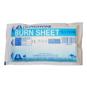 Livingstone Burn Sheet, 70 Percent Viscose, 30 Percent Polyester, 220 x 75 cm, White, Sterile, Each Each