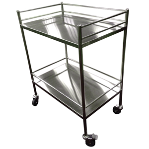 Livingstone Stainless Steel Trolley, 490L x 490W x 900H mm, No Drawer, Each Each