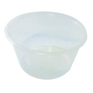 Livingstone Round Base, Recyclable Plastic Take-Away Containers without Lid, 4oz or 110ml, BPA Free, Clear, 1000 Pieces/Carton Carton