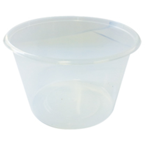 Livingstone Round Base, Recyclable Plastic Take-Away Containers without Lid, 4oz or 110ml, BPA Free, Clear, 1000 Pieces/Carton Carton