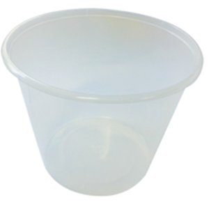 Livingstone Round Base, Recyclable Plastic Take-Away Containers without Lid, 4oz or 110ml, BPA Free, Clear, 1000 Pieces/Carton Carton
