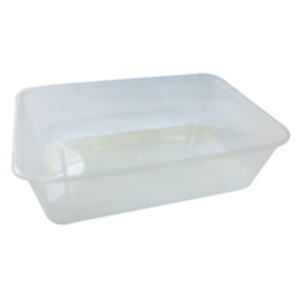 Livingstone Take-Away Rectangular Container, Base, 1 Litre, Clear, Recyclable Plastic, 50/Pack, 500/Carton Carton