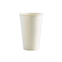 Livingstone Paper Drinking Cups, 473ml or 16oz, White, 50 Pieces/Bag, 20 Bags/Carton, 1000/Carton Carton