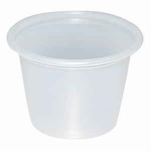Livingstone Polypropylene Plastic Portion Cups Squat, 22.2ml or 3/4 Ounce Capacity, Clear, Disposable, Recyclable, 250 /Pack, 2500/Carton Carton