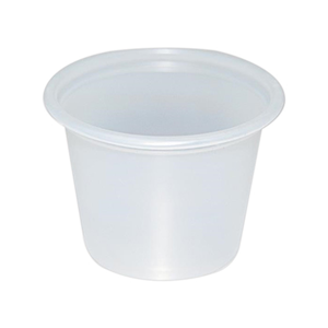 Livingstone Polypropylene Plastic Portion Cups Squat, 22.2ml or 3/4 Ounce Capacity, Clear, Disposable, Recyclable, 250 /Pack, 2500/Carton Carton