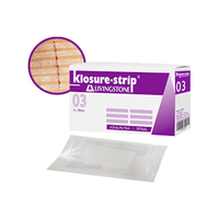 Klosure-Strip Livingstone Reinforced Wound Skin Closure Strips No. 03, 6 x 38mm, 6 Pieces/Pack, 50 Packs/Box, 300/Box Box