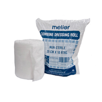 Melior Combine Dressing Roll, 20cm x 10m, Nonwoven, Cotton Filled, Non-Sterile, 1 Roll/Bag Bag