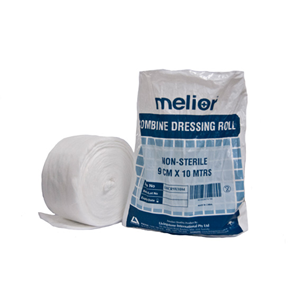 Melior Combine Dressing Roll, 9cm x 10m, Nonwoven, Cotton Filled, Non-Sterile, 1 Roll/Bag Bag