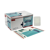 Nema Adhesive Island Dressing with Non-Adherent Pad, Nonwoven 8.2 x 6cm,, White, Sterile, 50/Box (Supplied as 10 bxs of 5) Box