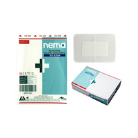 Nema Adhesive Island Dressing with Non-Adherent Pad, Nonwoven, 12 x 8.2cm, White, Sterile, 20/Box (Supplied as 4 bxs of 5) Box