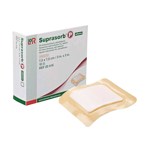 Suprasorb P Foam Self-Adhesive Wound Dressing, Sterile, 7.5 x 7.5cm, 1 ...