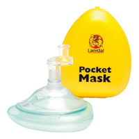Laerdal Pocket Mask with Valve and Filter, HC Yellow, English, 10 Pieces/Pack