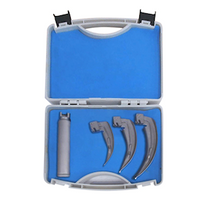 Laryngoscope Set, 3 Mackintosh Blades with Handle, Stainless Steel, Satin Finish Each