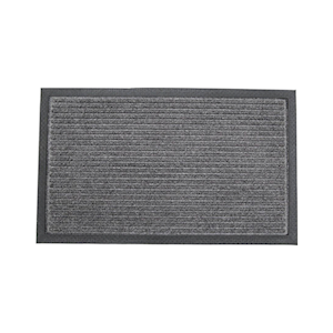 Mattek Floor Mat Ribbed Polypropylene Rubber Back, 400 x 700mm, Black ...