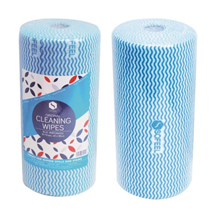 Sofeel Original Microfibre Heavy Duty Super Cleaning Wipes, 30cm Width, Perforated Every 50cm, HACCP Blue, 85 Cloths/Roll, 6 Rolls/Carton Carton