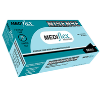 Nisense Nitrile Gloves Examination, Sky Blue Colour, Powder Free, Large, 1000/Carton Carton