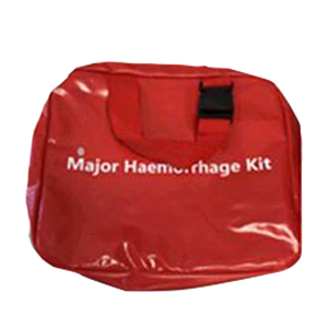 Major Hemorrhage Kit Bag Only, 30 x 26cm, PU and PVC Material, with Zipper, Red, Each Each