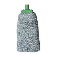 Livingstone Contractor Cotton Yarn Mop Head, 400g, 22mm Screw Type, Green, Each Each