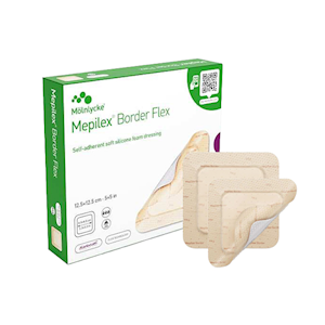 Mepilex Border Flex Foam Dressing 12.5 x 12.5cm, 10 Pieces/Box